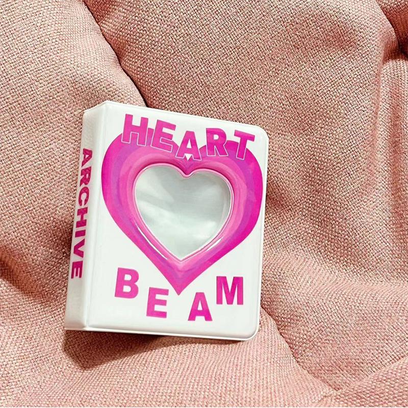 

Милый фотоальбом 3 дюйма Love Heart Hollow Picture Storage Case Kpop Card Binder Name Card Book Photocard Holder 36 карманов