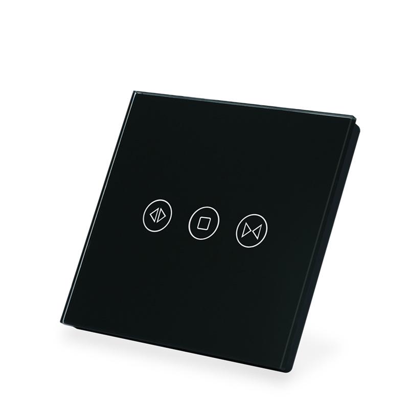 EU Standard WiFi Smart Touch Switch for Curtain Roller, Compatible with Google, Alexa, Xiao Ai.