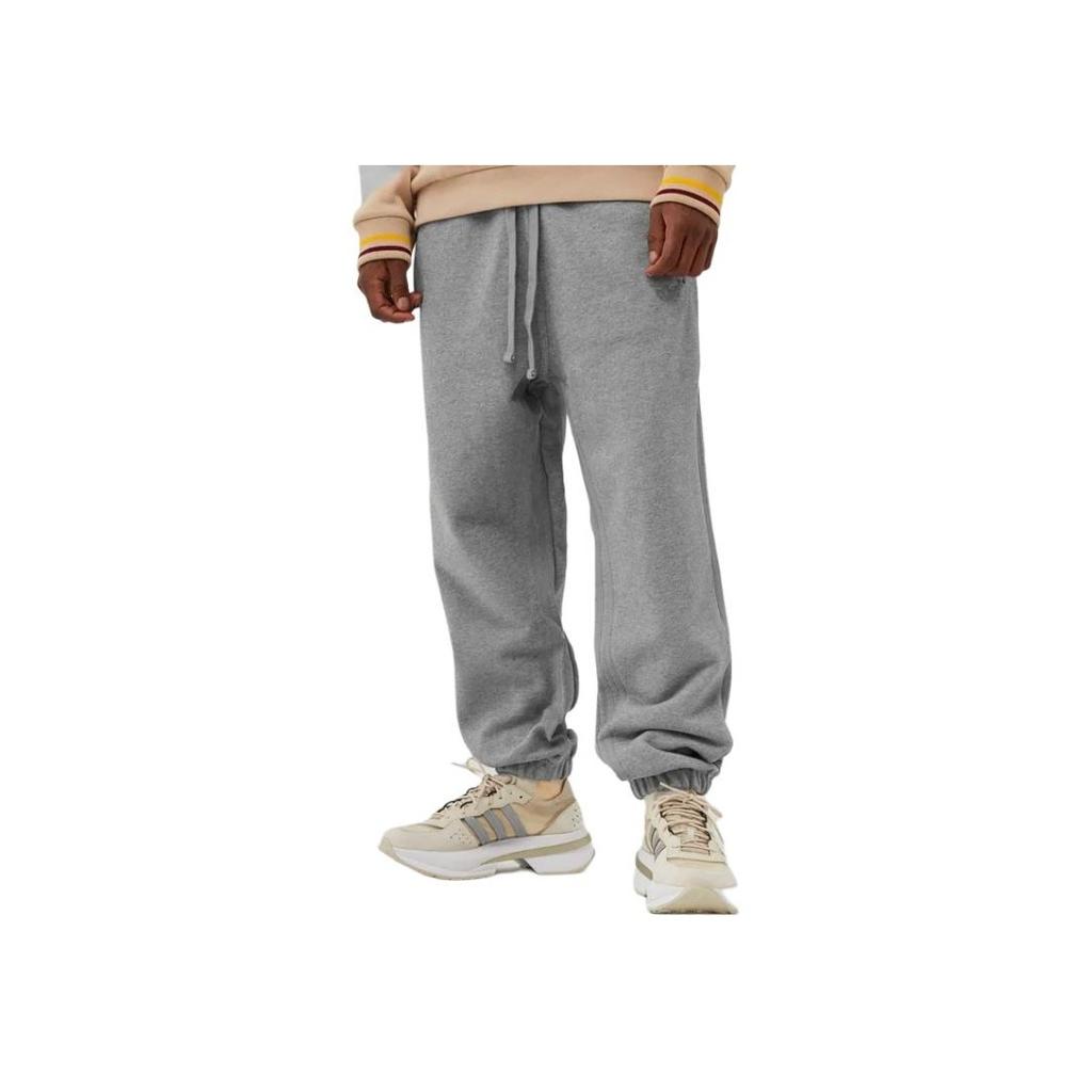 Adidas Originals Trefoil Striped Logo Drawstring Joggers With Cuffs Men Bottoms Gray HM6490