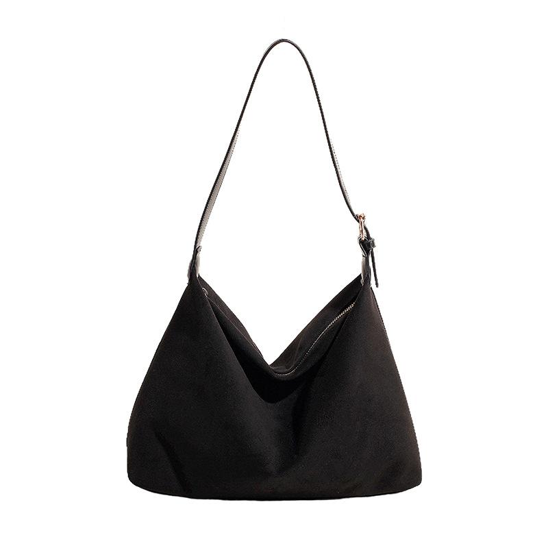 

New autumn and winter niche single shoulder underarm tote bag matte large bag women s fashion messenger bag чёрный