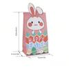 24 Pcs Easter Paper Bags, 24 Pcs Easter Stickers, Easter Goodie Bag Party Supplies for Classrooms, Party Favors, Kraft Holiday Goody.
