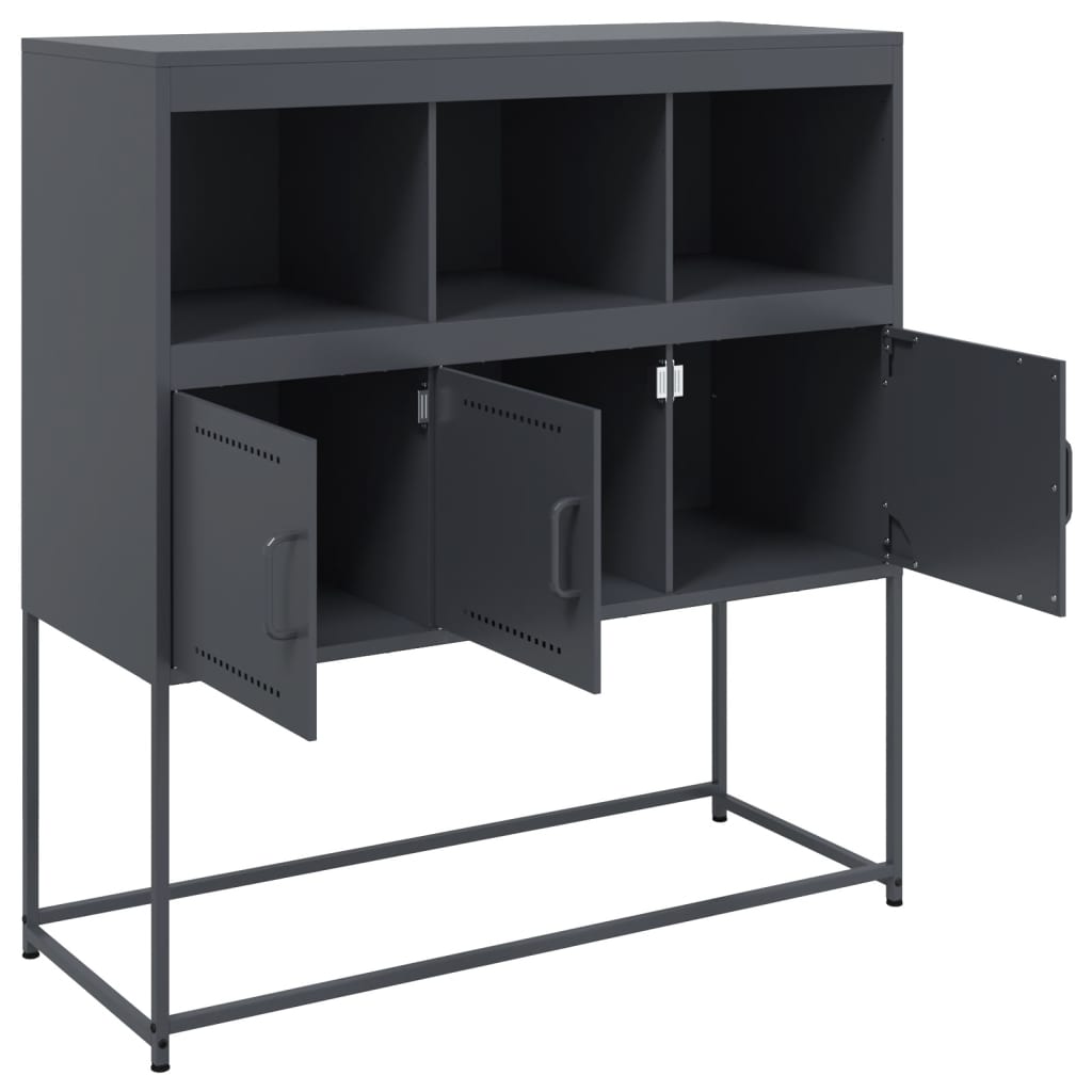 Sideboard Anthracite 100.5 x 39 x 107 cm Steel