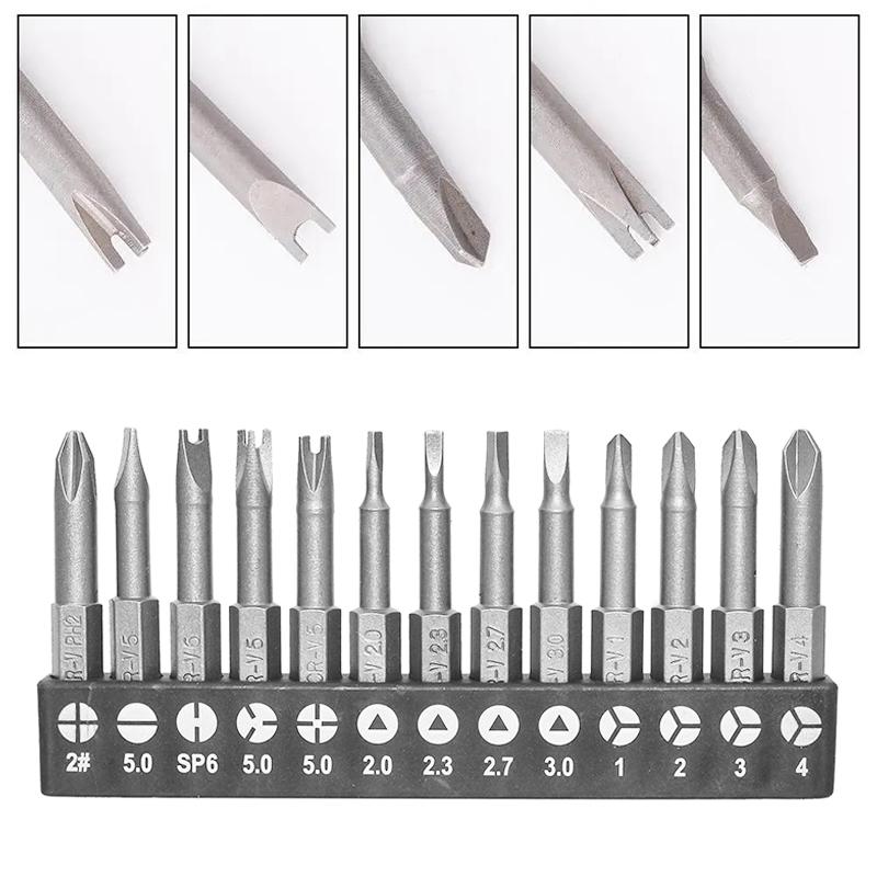 Speziell geformter Schraubendreher-Bitsatz, U-förmig, Y-förmig, Dreieck, Innenkreuz, drei Punkte, Schraubendreher, 1/4 Sechskant, magnetische Bit-Werkzeuge
