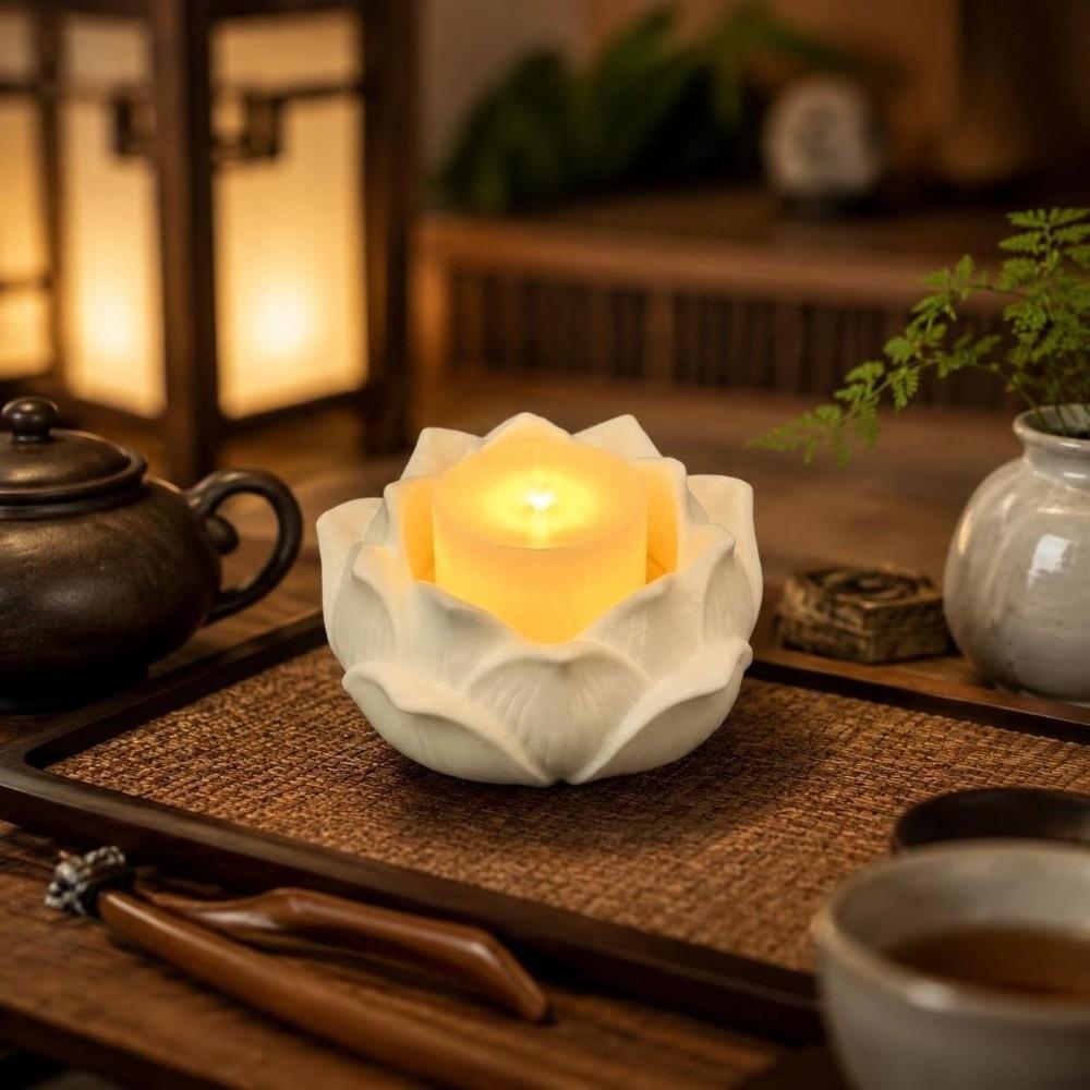 Chinese Style Lotus Incense Burner Minimalist Incense Stick Holder Tabletop Incense Base Tea Room