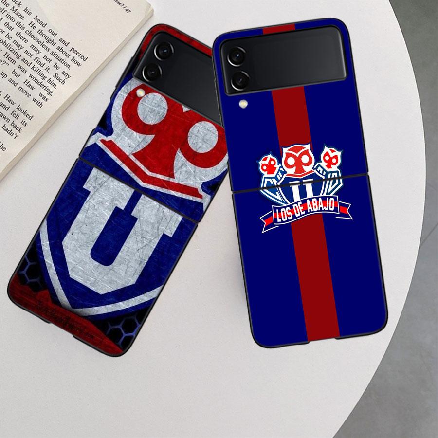Fondo U. De Chile LOGO Phone Case For Samsung Z Flip 7 6 5G Galaxy Z Flip 5 4 3 Black Hard Cell Cover Luxury PC Shell Coque