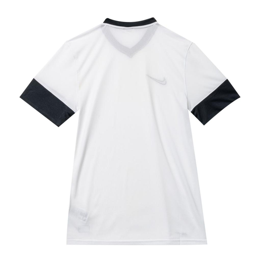 Nike Dri-Fit Quick-Dry Breathable Short Sleeve Knit Shirt Men tops White 448190-100