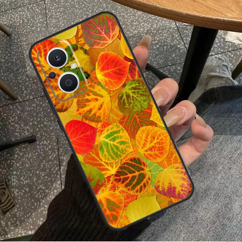 Autumn Leaves For OPPO Reno 7 8 Lite 8T 14F 13F 11F 12F 10 11 12 13 14 Pro OPPO Find X9 X8 X5 X6 Pro Case