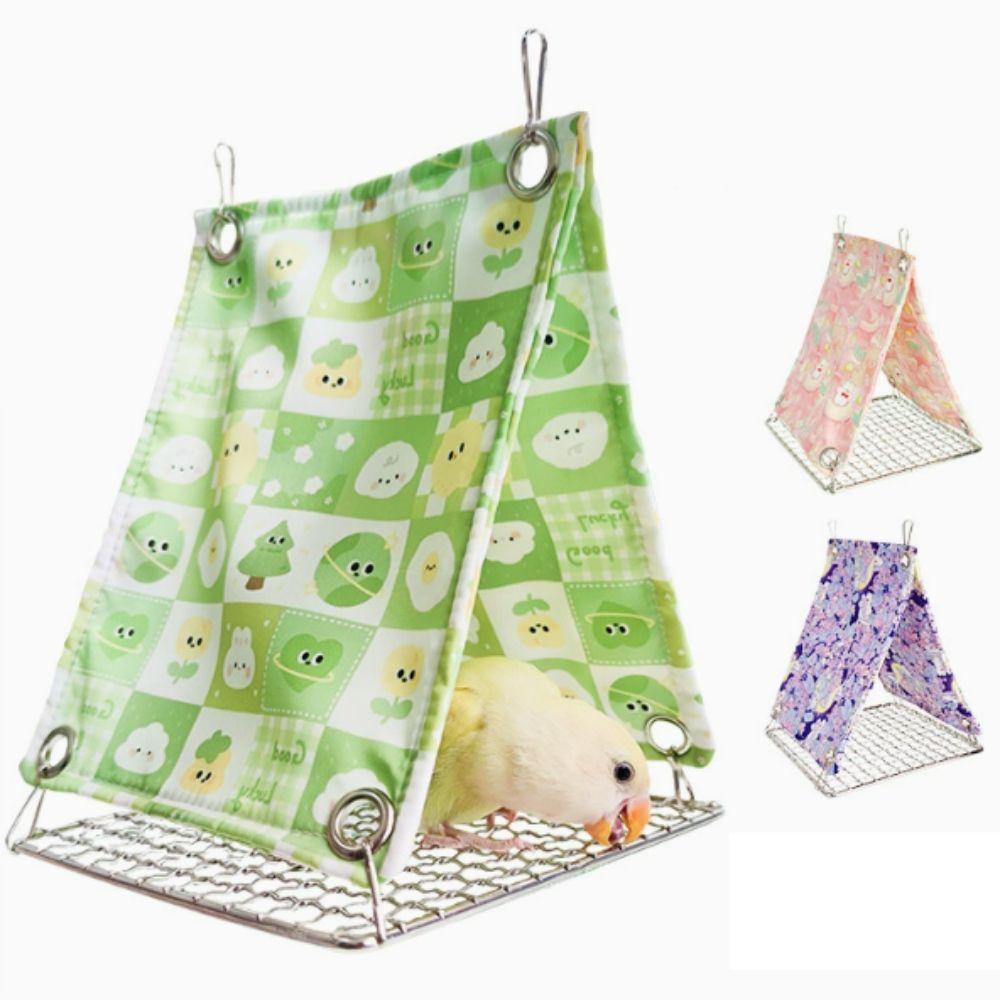 

Triangular Hanging Parrot Rest Sunshade Bird Standing Rest Bird House Bird Cage Bird Enthusiasts рожевий