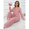 Pyjama Herbst und Winter Wärme Verdickt Explosiver Twist Flanell Damen Hausanzug