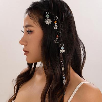 High-End Alloy Braided Hair Rings: Summer Hip-Hop Style Dreadlocks Accessories