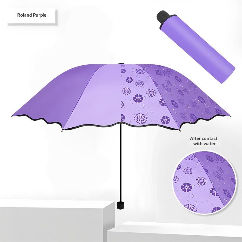 Automated 3 Fold Umbrella UV Protection Windproof Compact Folding Rain Sun Shelter for Business Travel