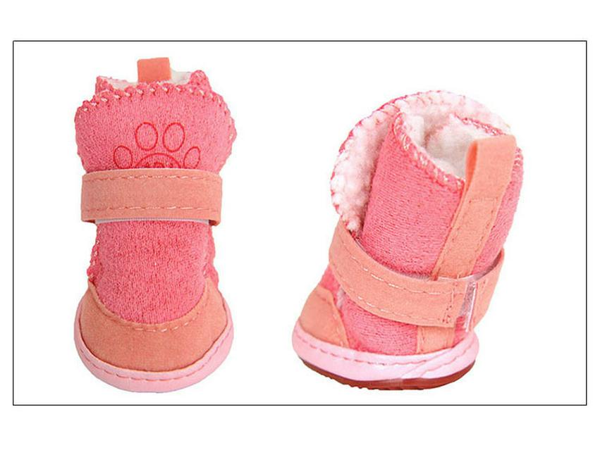 Waterproof Winter Teddy Dog Shoes - Cotton Pet Boots for Autumn & Winter