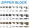 10/24/123Pcs Metal Zipper Head Sliders Retainer Insertion Pin Zipper Top Stopper Ends for Coat Jacket Clothes Repair Kit