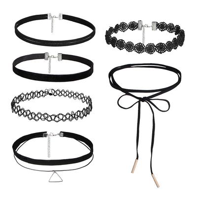 Choker Necklace Stretch Velvet Classic Gothic Tattoo Lace Necklace
