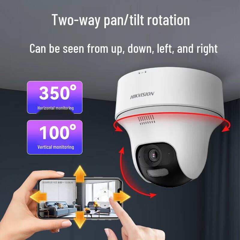 HIKVISION 4MP PTZ Wireless Smart Indoor Security Camera Kit CN plug (adapter included)