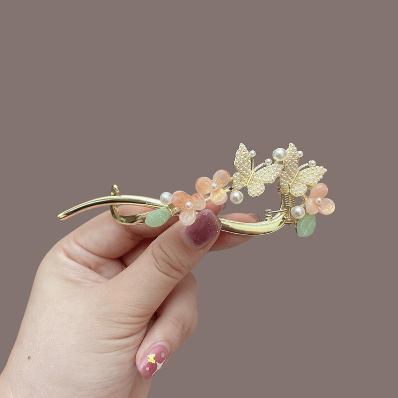 11cm Trendy Tassel Metal Hair Claw Clip - Women's Elegant Updo Hair Accessory