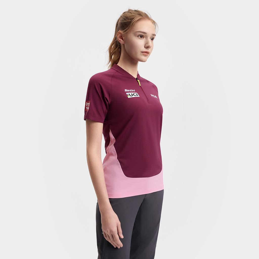 New FILA CYCLING Raglan Sleeve T Shirt Women's Noble Purple A11W518103F-PU