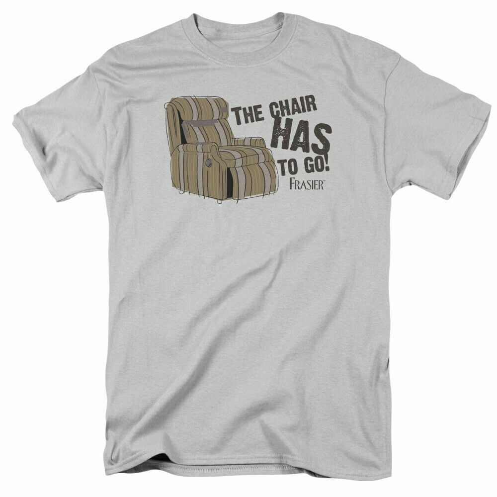26 Frasier The Chair Logo T Shirt Mens Licensed Classic TV Show Silver Unisex T-Shirt M