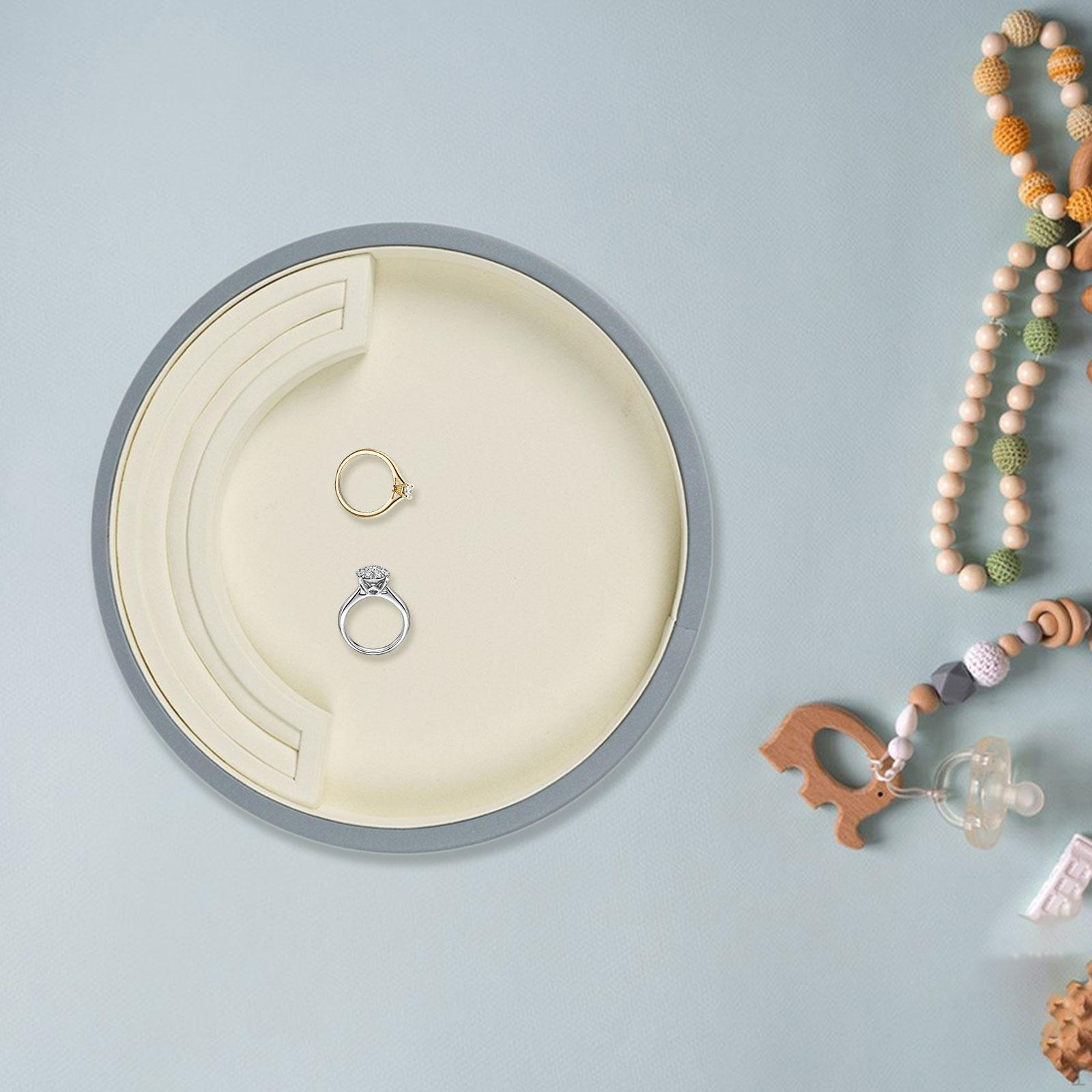 

Лоток для демонстрації ювелірних виробів, легке намисто, круглий органайзер для дому Gray White