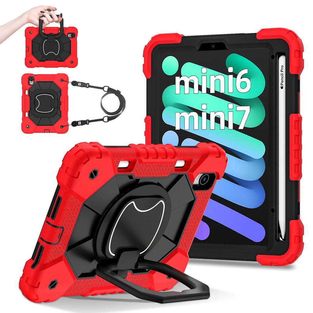 iPad Mini 6/7th Gen 8.3" Silicone Drop & Bend-Proof Stand Case for Kids