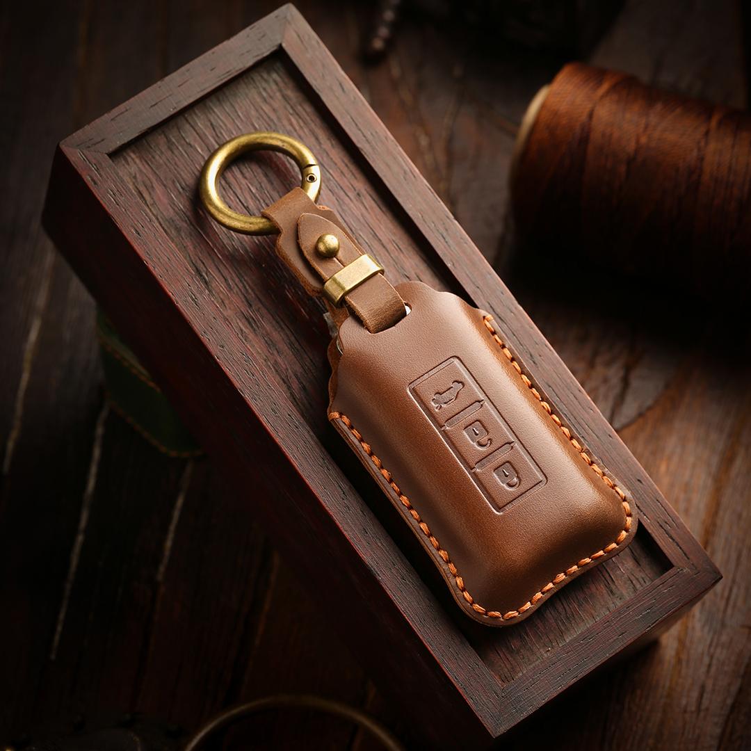 

[Mitsubishi] Orand Jinxuan ASX Yige Wing God Car Key Cover keychain Cowhide Handmade коричневий