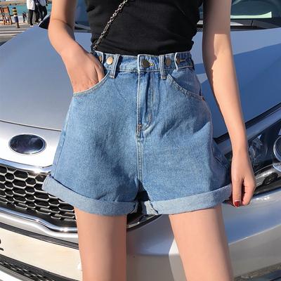 Pantaloni scurți de blugi de vară pentru femei, clasici, vintage, cu talie înaltă, blugi casual, pantaloni scurți pentru femei