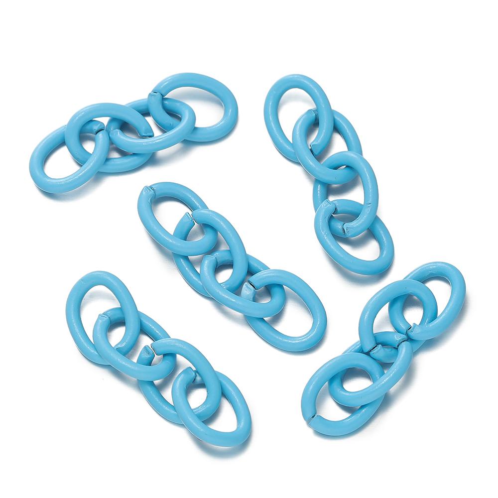 20pcs/lot 25mm Metal Link Chain Connector For Keychain Pendant KeyChains Hanging Accessories Diy Jewelry Making Findings