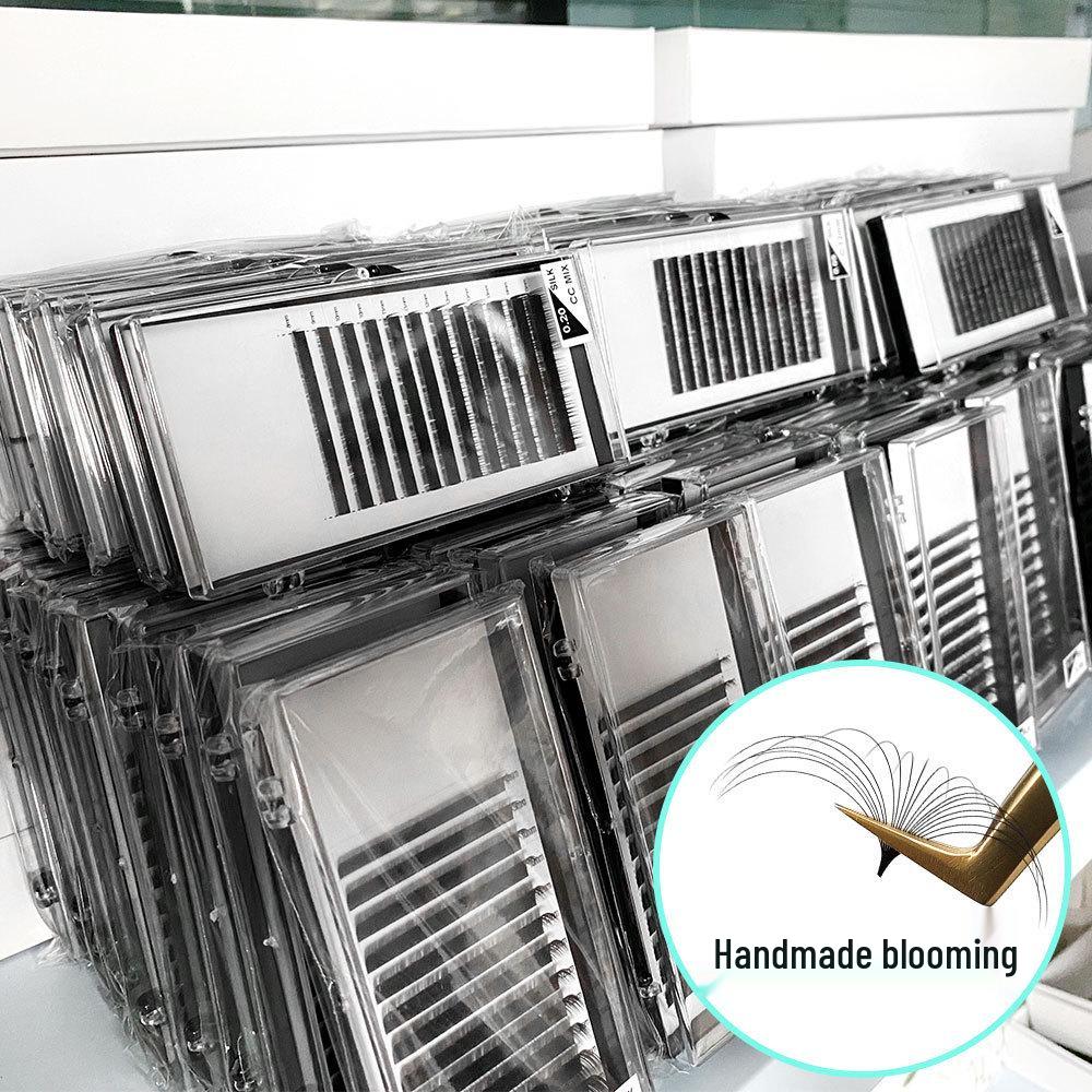 Extensii de gene naturale mate, realizate manual - Dense, Rotunde, Grefare Multi-Pick Fir cu Fir