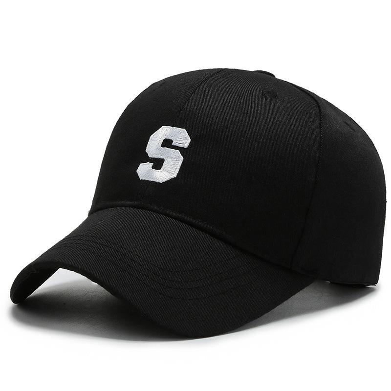 Hat Women's Summer New S Letter Embroidered Baseball Cap Spring and Autumn Outdoor Sun Hat Men's Casual Baseball Cap