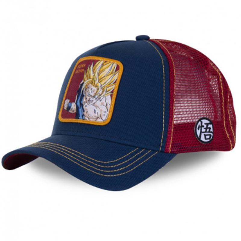 Neue Dragon Ball Son Goku Kappe Sommer Reise Schirmmütze Herren Stickerei Hip-Hop Kappe Stil Sonnenschutz Verstellbare Trucker Mesh Kappe