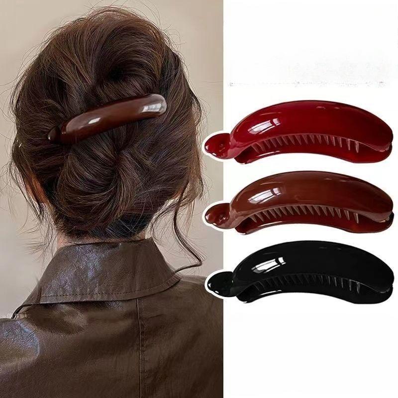 Leopard Pferdeschwanz-Klammer Bananen-Haarspange Einfache Rutschfeste Haarklammern für Frauen Mädchen Pferdeschwanzhalter Haarnadel Haarspangen Accessoires