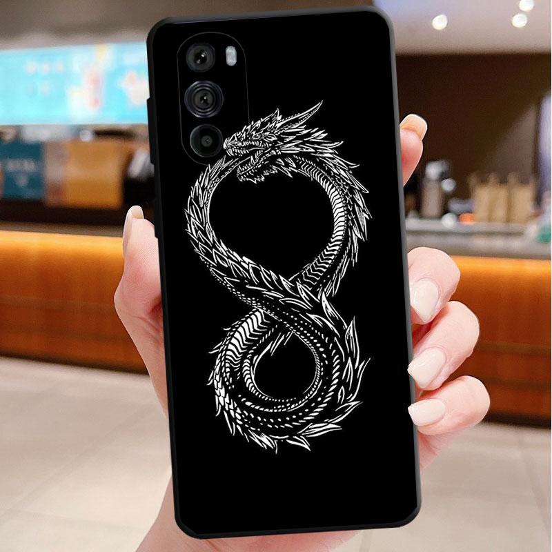 Phone Case For Motorola Edge 50 40 Pro 60 50 40 30 Ultra Neo Fusion Moto G85 G72 G53 G54 G84 G13 G32 Dragon