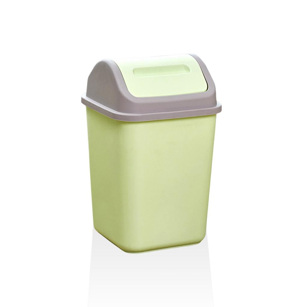 Plastic Swing Lid Classified Bin Home Office Rubbish Waste Dustbin Garbage Container Wastebasket Trash Can with Cover