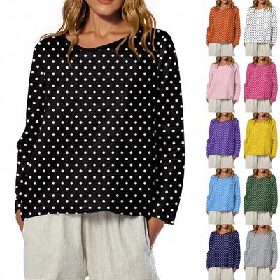 Women's O-neck Long Sleeve Printed Top T-shirt