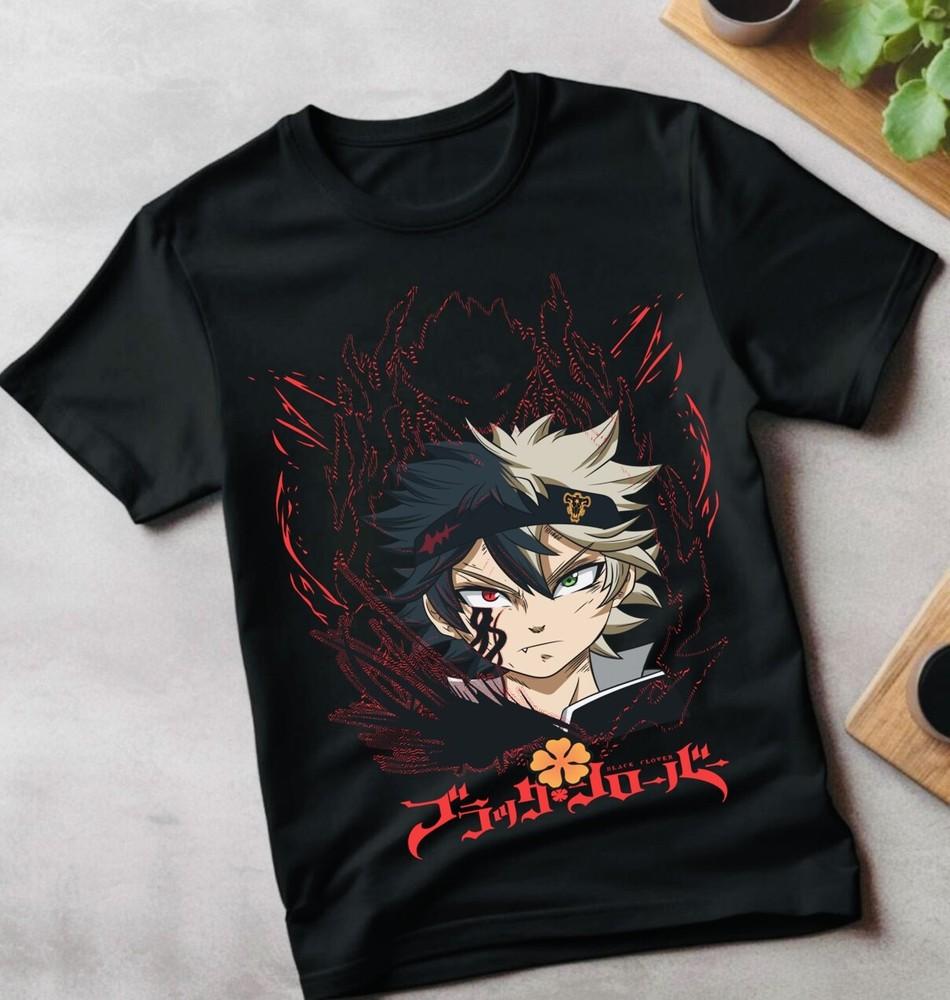

Black Clover Asta Yuno Anime Manga Tshirt Anime Manga Black Shirt All Size S