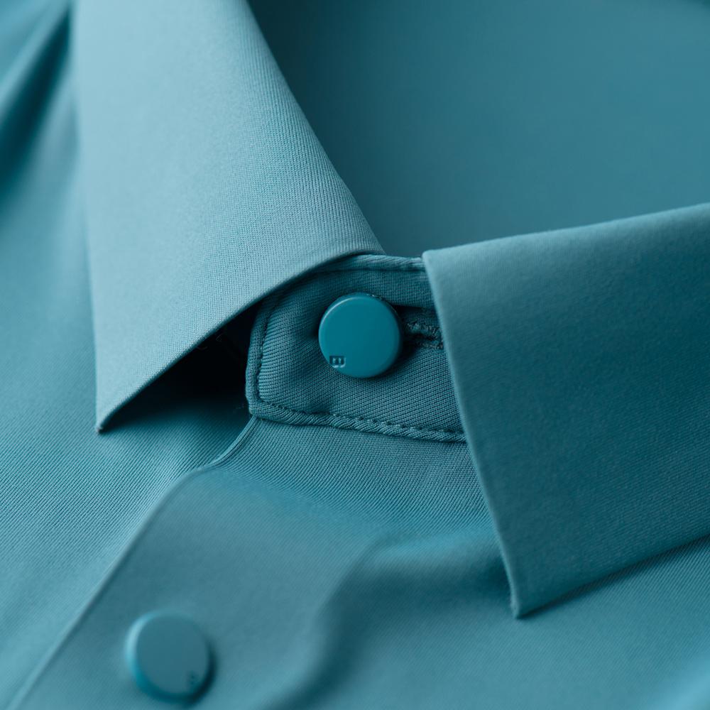 Men's Non-Iron Stretch Formal Long Sleeve Dress Shirt - Solid Color Pocketless Comfort, Classic Fit Quality Fabric for Business Office