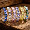 Colorful European Crystal Rhinestone Elastic Bridal Bracelet