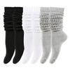 Womens Calf Socks Slouch Socks Extra Long Knee High Scrunch Stacked Sock Cotton Boot Socks for Women Girls