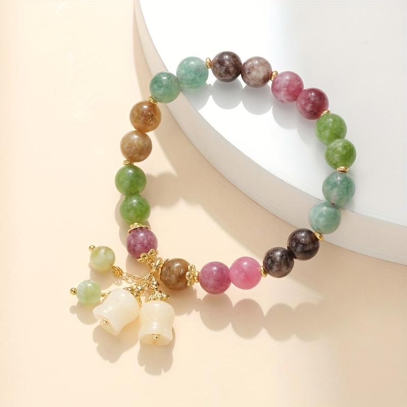 1pc Bohemian Multi Colored Bracelet, Bead and Tassel Pendant Design, High-quality Gold Accessories Beads, Elegant Gifts for Couples, Friends