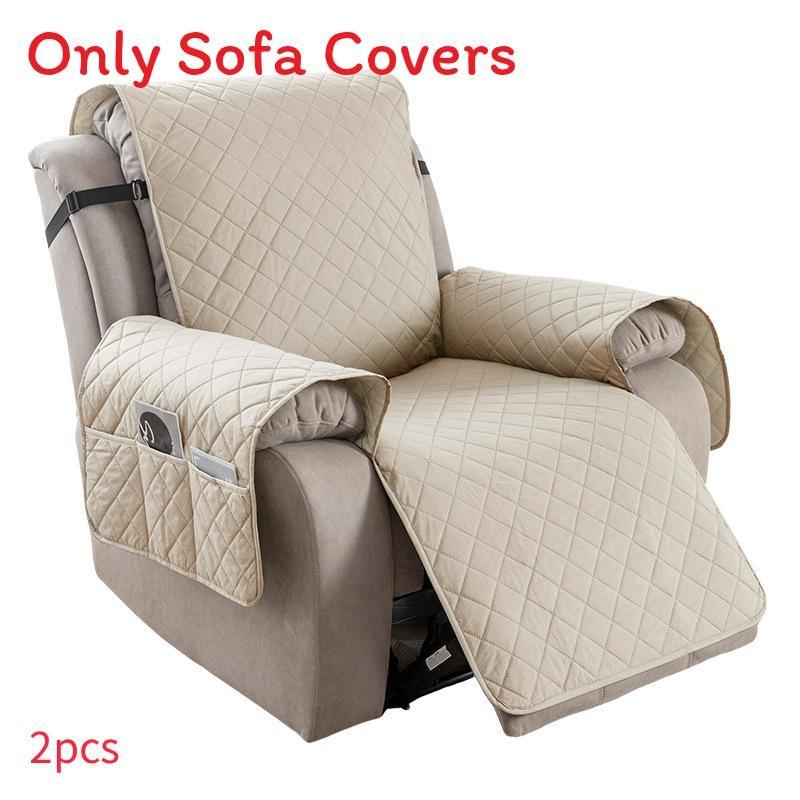 Universal Polyester Square Pattern Sofa Cushion For Single Double Triple Seat Lounge Chair Protector