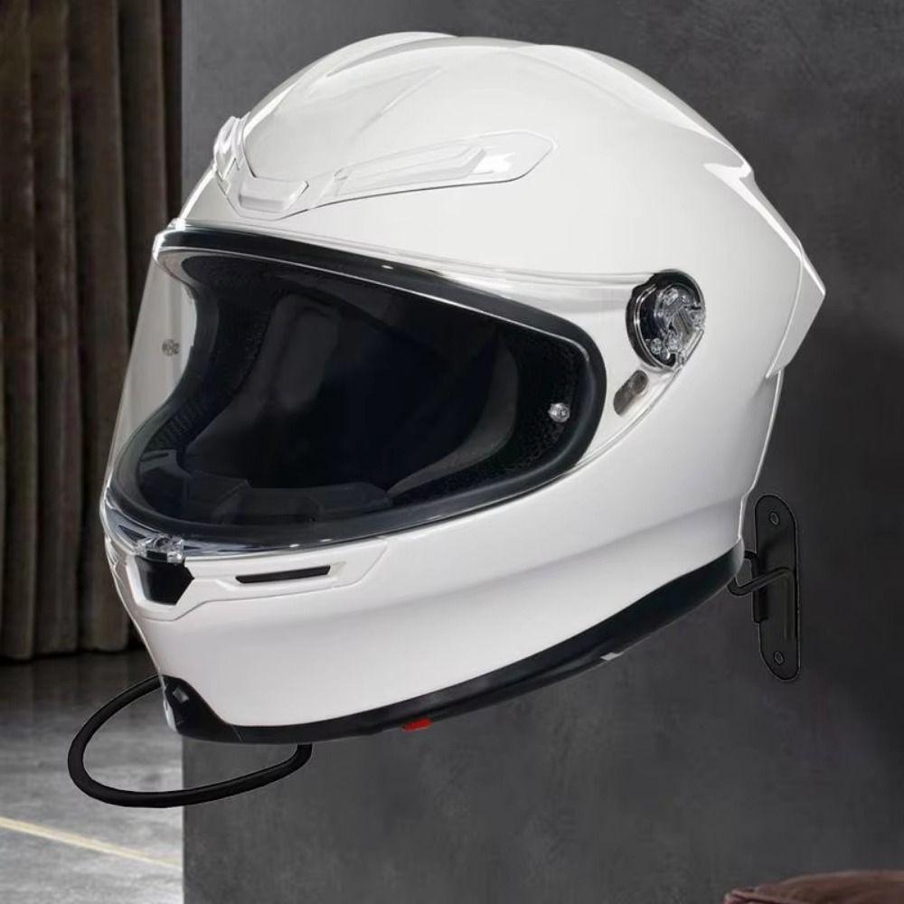 Space Saving Helmet Display Stand Metal Hanger Wall-Mounted Helmet Hanger Hat Storage