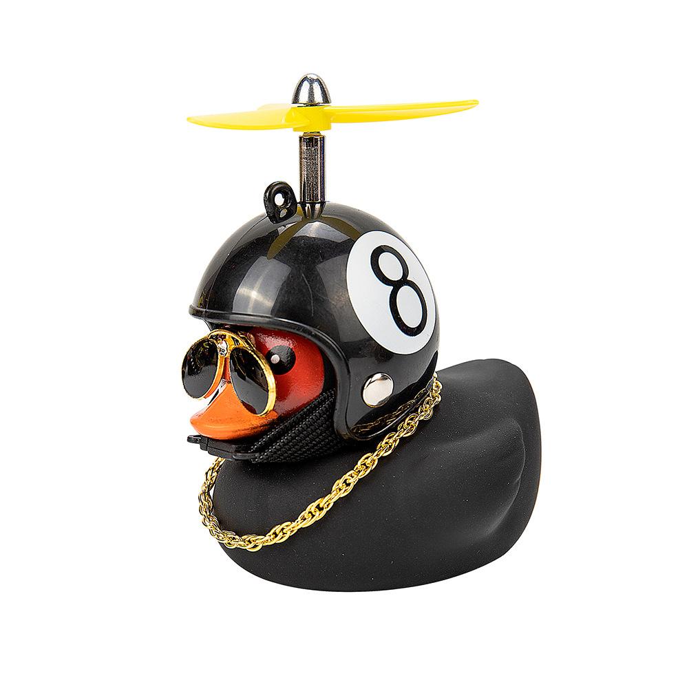 Car Small Yellow Duck Goods Gift Broken Wind Helmet Car Decoration Bicycle Deco Wind-breaking Wave-breaking Duck Car Styling
