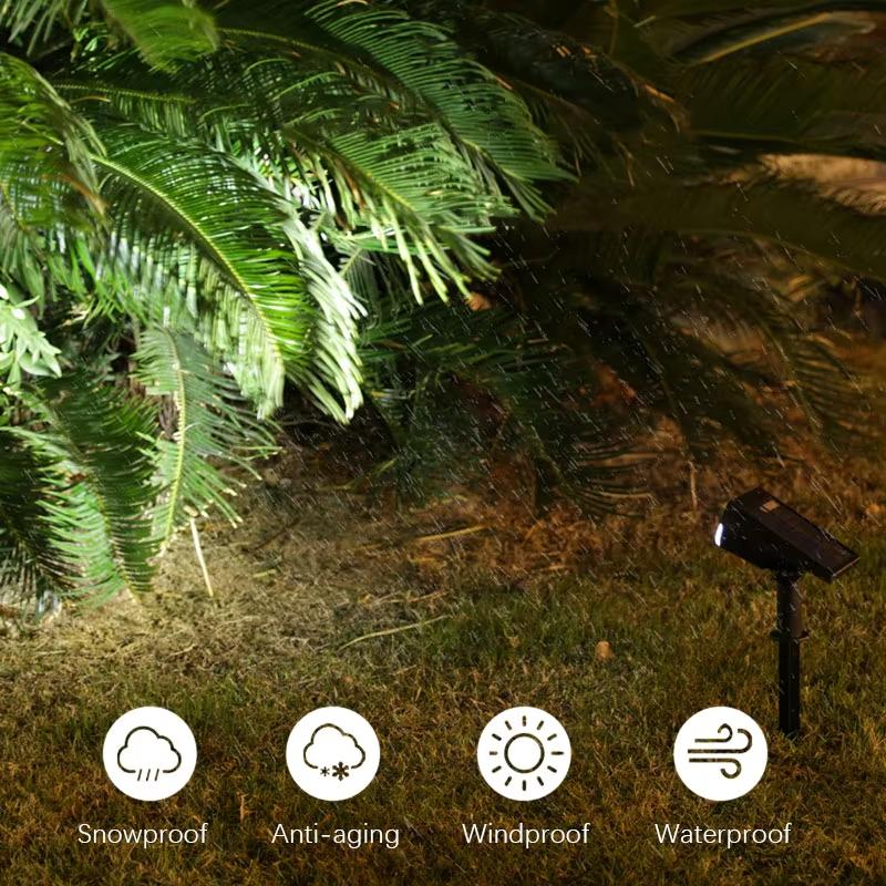 Ultra Bright Outdoor 7LED Solar Landscape Spot Light Waterproof Brightness Adjustable Solar Spotlight Garden Patio Walkway Decor