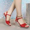 12Cm Clear Heel New Shoes Flat Heel Sexy Transparent Waterproof Table High Heel Sandals Women's High Heels LFD-69192-4