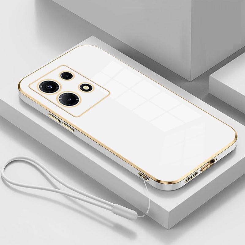 Infinix Note 30 dėklas prabangus kvadratinis dengtas X6833B, X6716B telefono dėklas atsparus smūgiams silikoninis galinis dangtelis Fundas