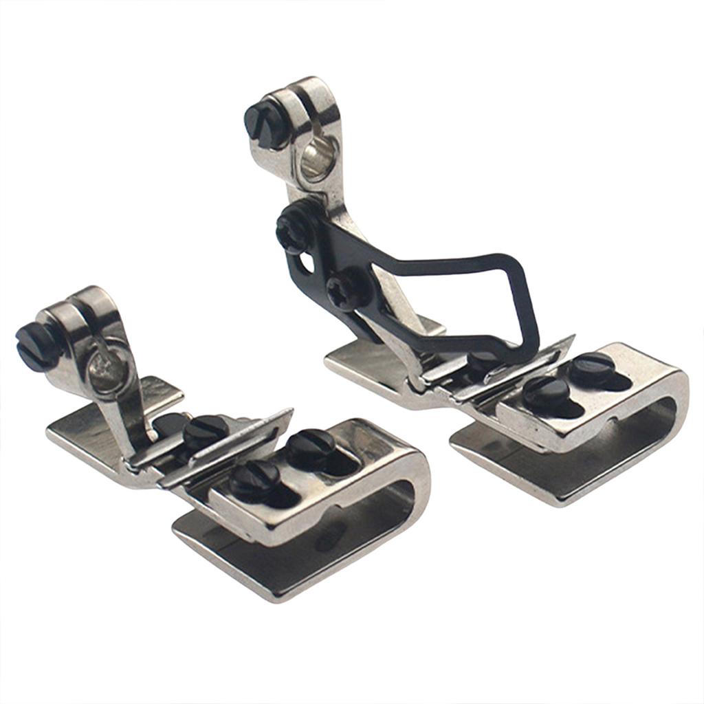 Metal Overlock Presser Foot,Four-Wire Sewing Crimp Presser Foot Sewing Machine Parts Portable Sewing Machine Accessories