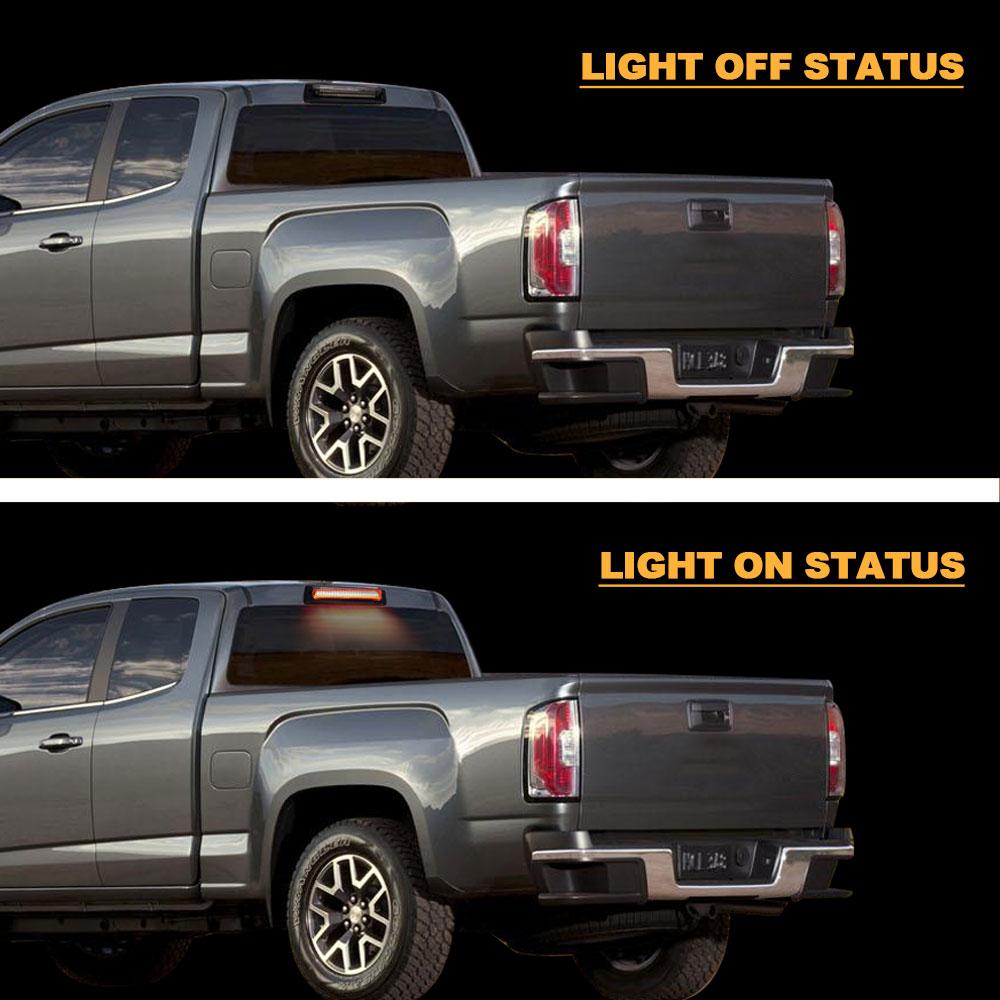 For Chevy Colorado / Canyon 2015-2025 LED Smoke 3rd Tail Light High Mount Third Brake Taillight Cargo Lamp Rear Stop Lights