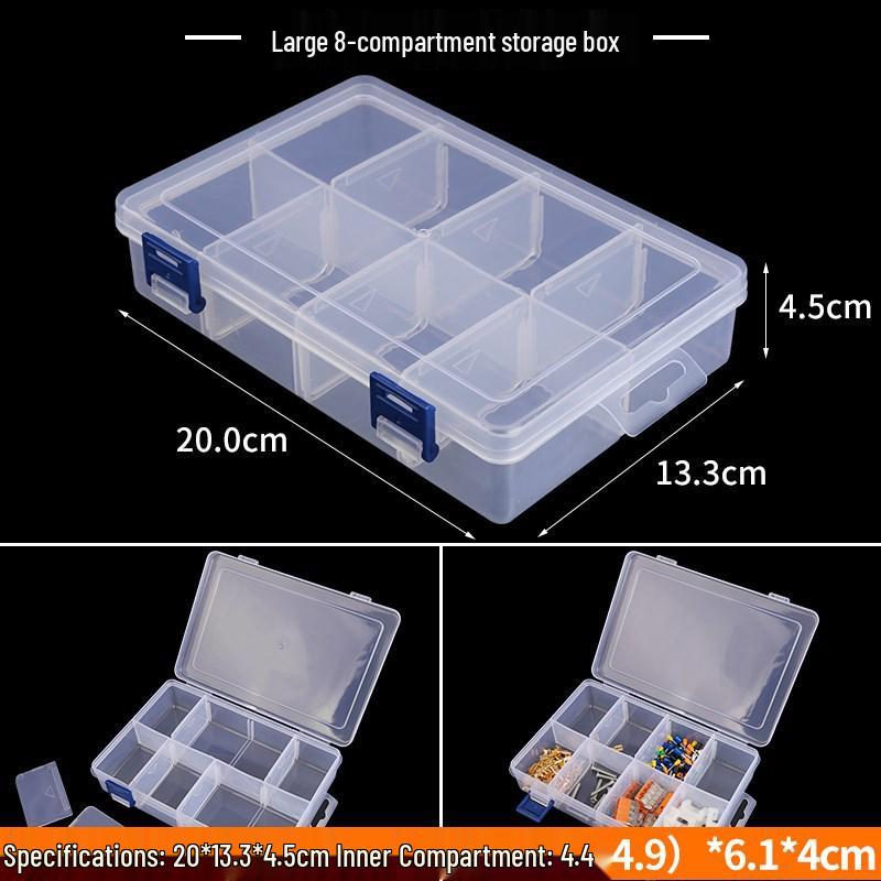 Transparent Multi-Layer Detachable Storage Box for Small Items and Lego Bricks