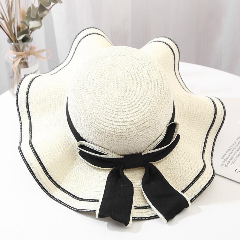 Hot Selling Beach Vacation Hats Women's Straw Hats Summer Beach Sun Hats, Women's Travel Versatile UV Resistant