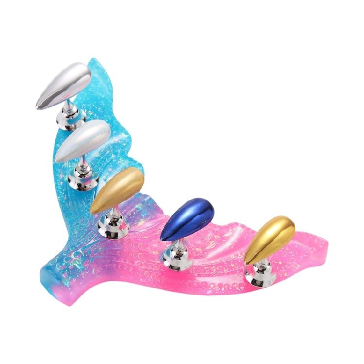 Acrylic Nail Stand for Painting Nails Press On,Fake Nail Tip Holder Magnetic Nail Practice Stand for Nail Art Decoration